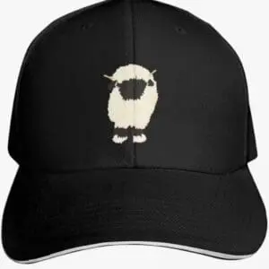 Black cap with a cute sheep embroidery.