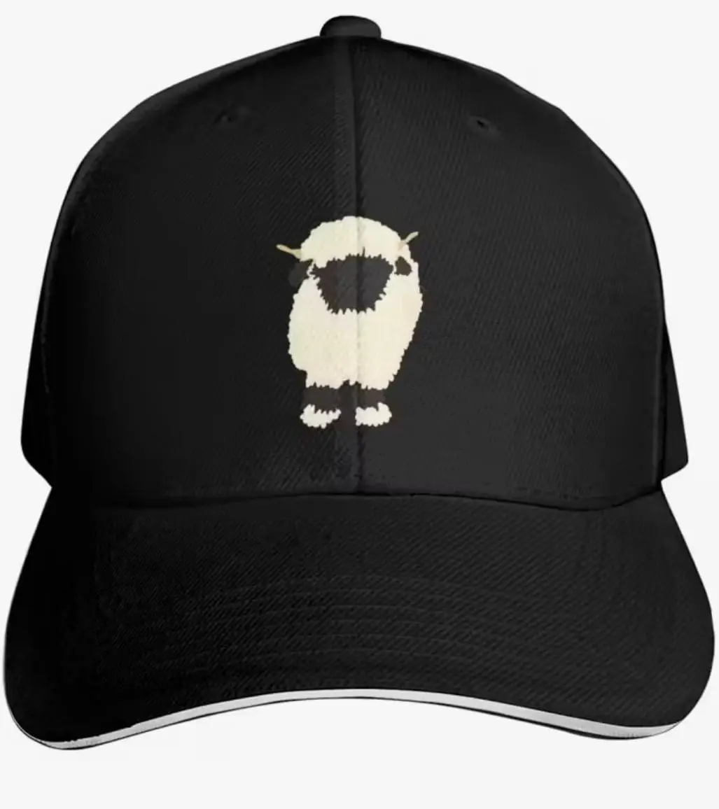 Black cap with a cute sheep embroidery.