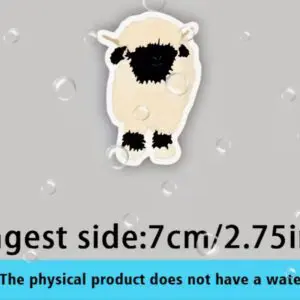 Cute sheep-shaped sticky note pad with black face and feet.