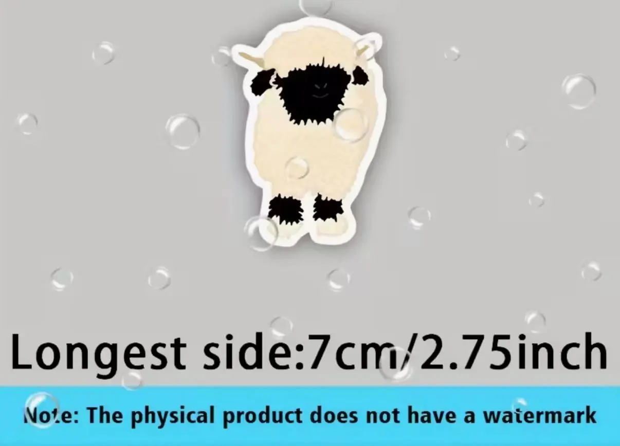 Cute sheep-shaped sticky note pad with black face and feet.